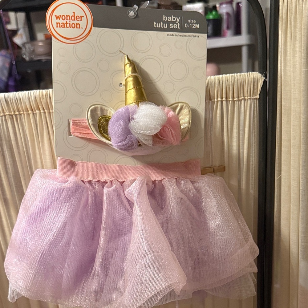 NWOT Wonder Nation Baby Unicorn Tutu Set - Purple and Gold 💕🥰🎉